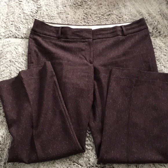 LOFT Lined Twill Plum MARISA Trouser Pant - Picture 5 of 5